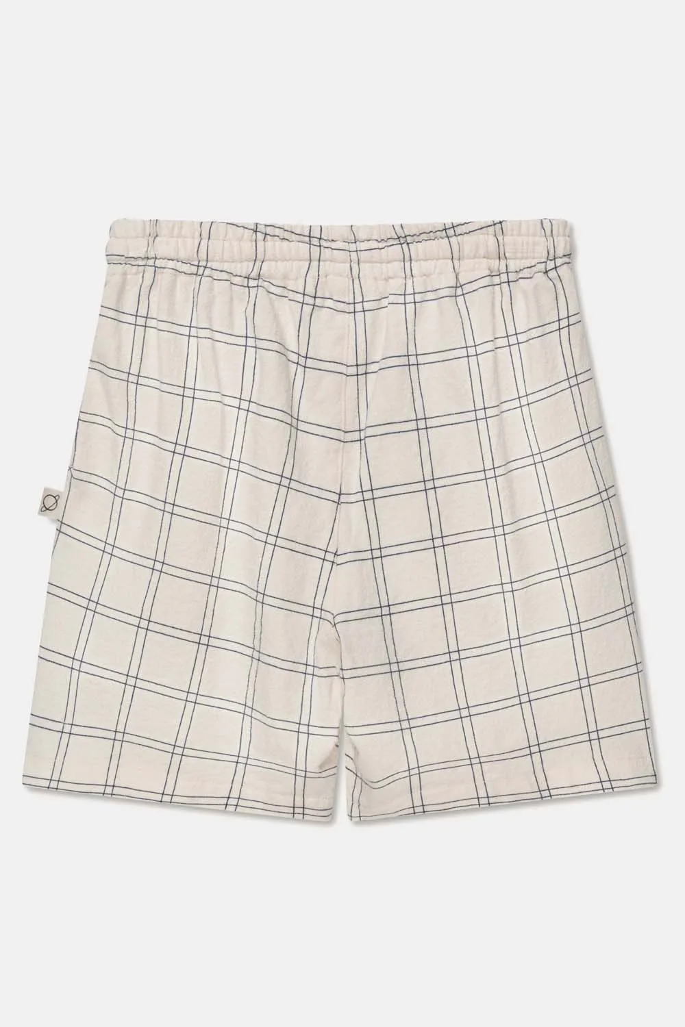 PLAID CREPE BERMUDA SHORTS