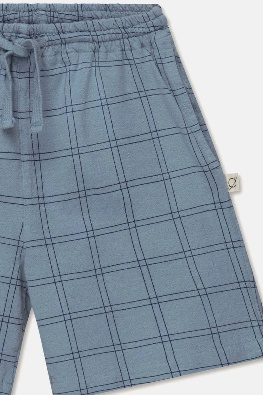 PLAID CREPE BERMUDA SHORTS