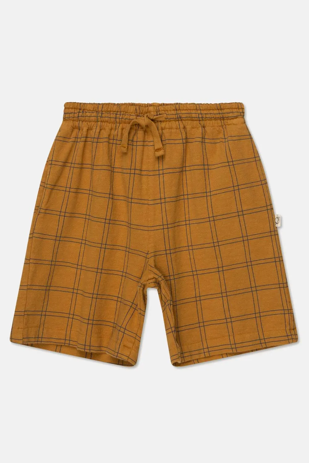 PLAID CREPE BERMUDA SHORTS