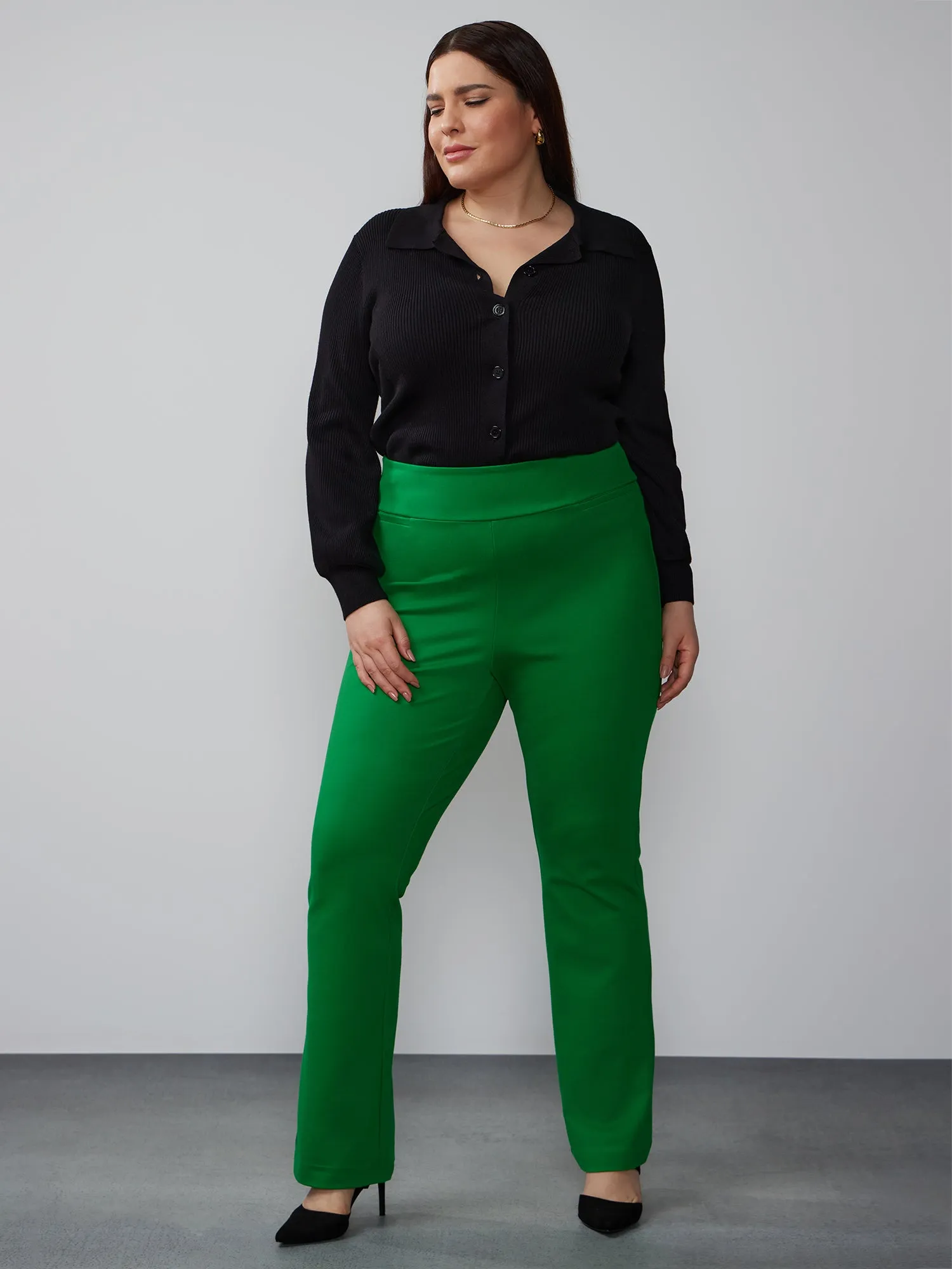 Plus Ponte Bootcut High Rise Pant