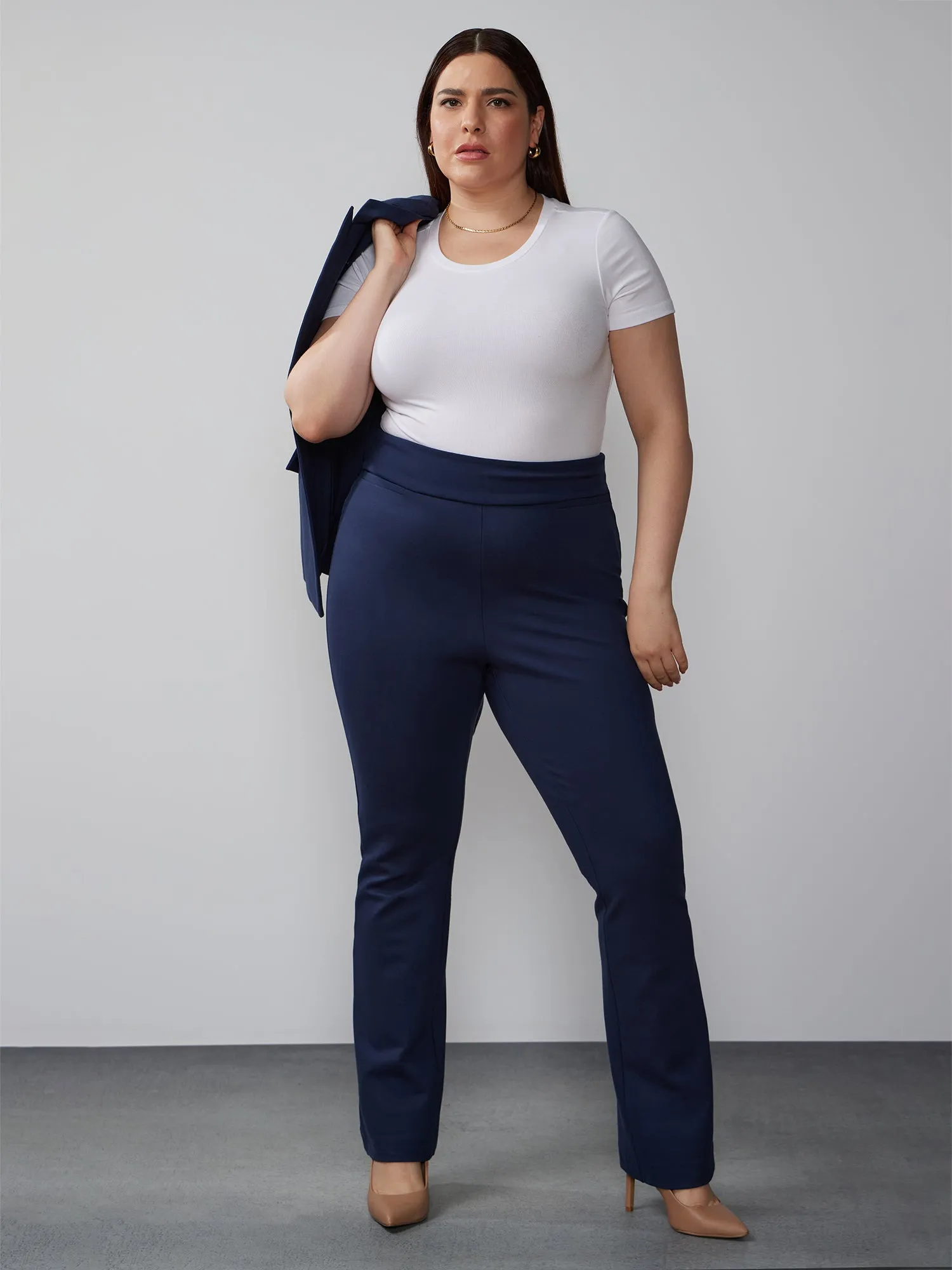 Plus Ponte Bootcut High Rise Pant