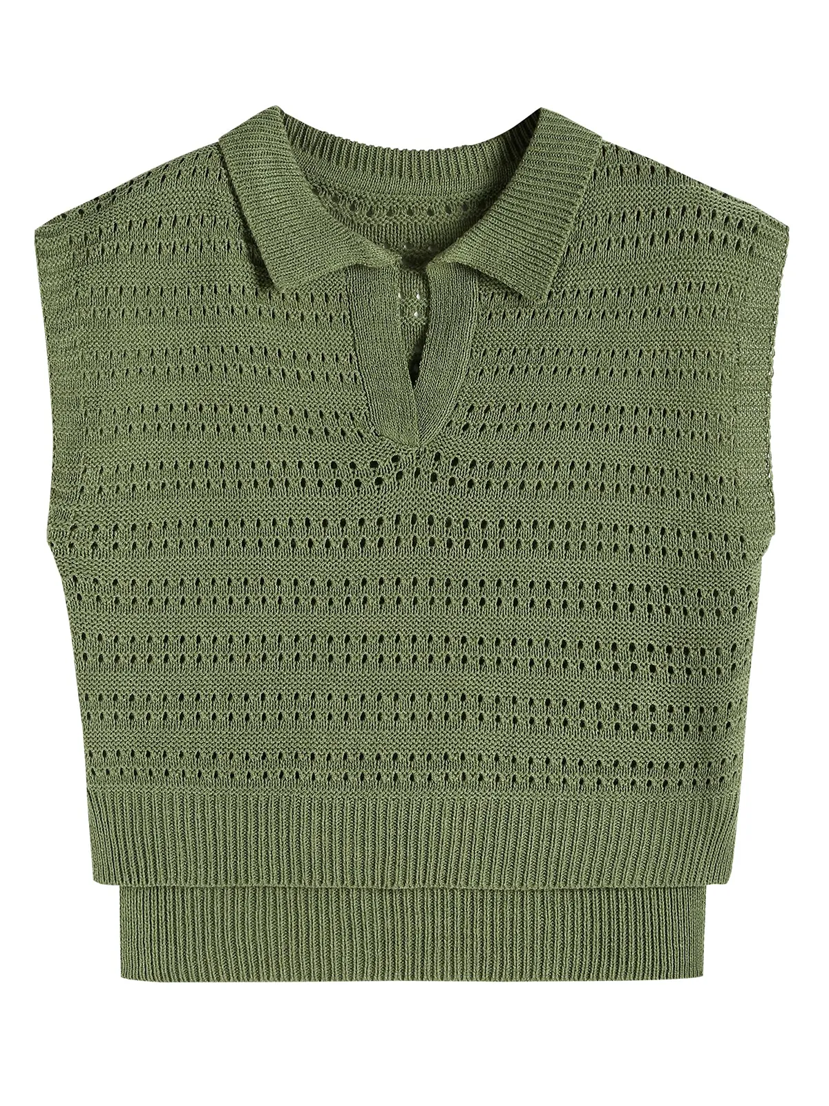 Polo Sleeveless V-Neck Knit Sweater