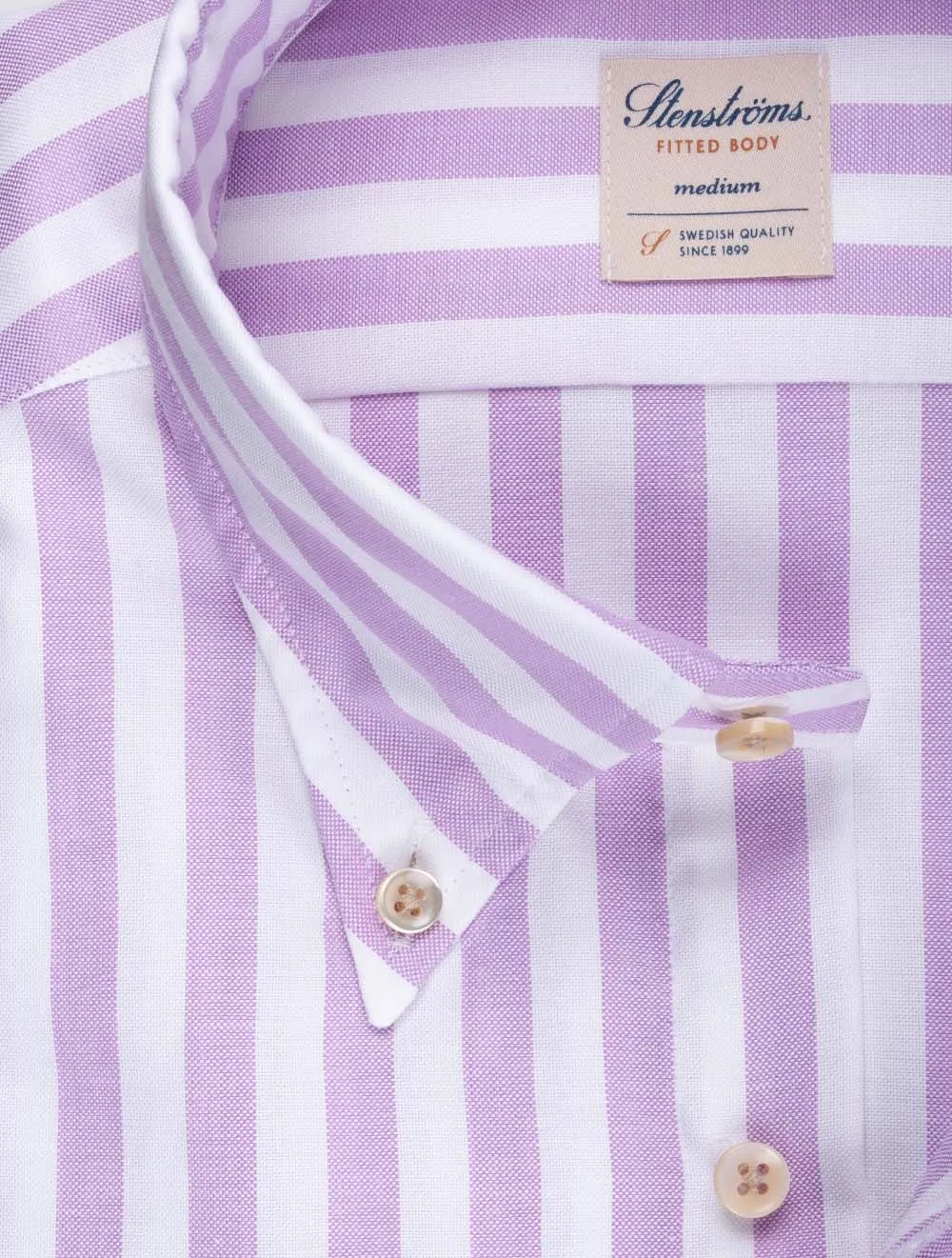 Purple Barstripe Fitted Body Shirt