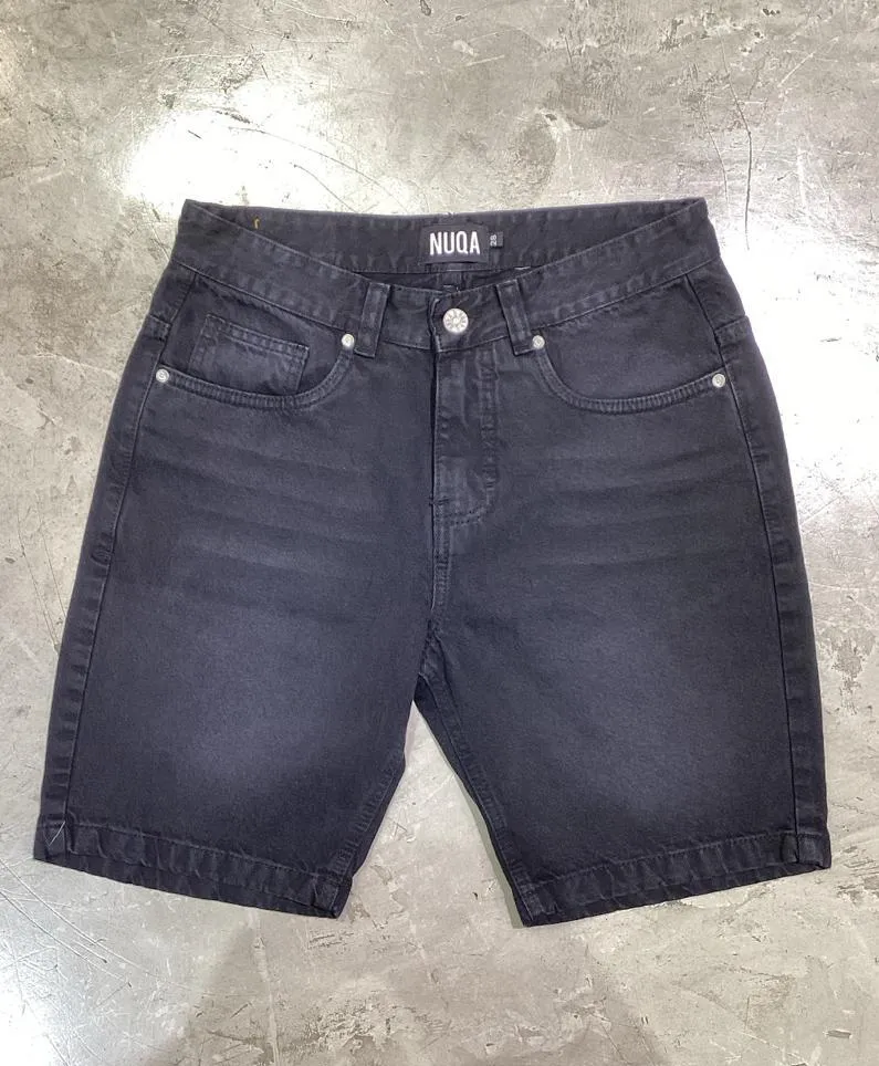 Regular Fit Denim Short - Asfalto