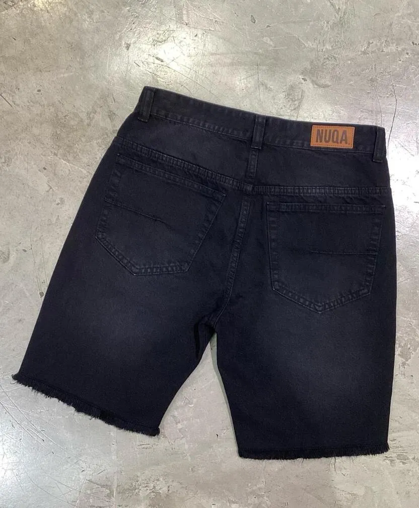 Regular Fit Denim Short - Asfalto