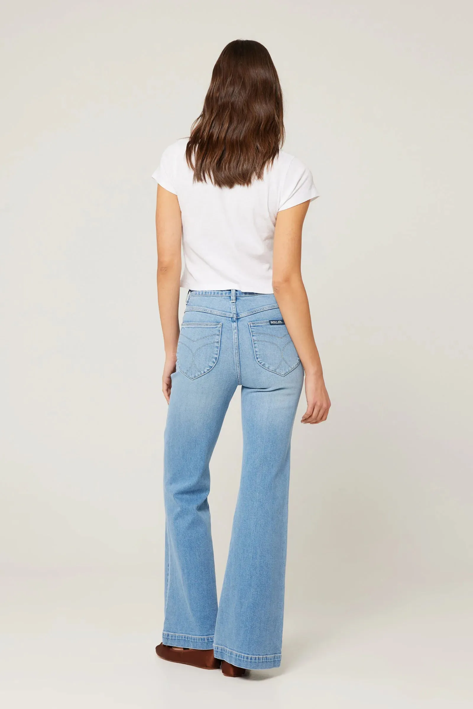 Rolla’s Carly Eastcoast Flare Jean Light Vintage Blue