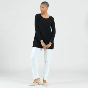 Signature Scoop Neck Tunic - Black