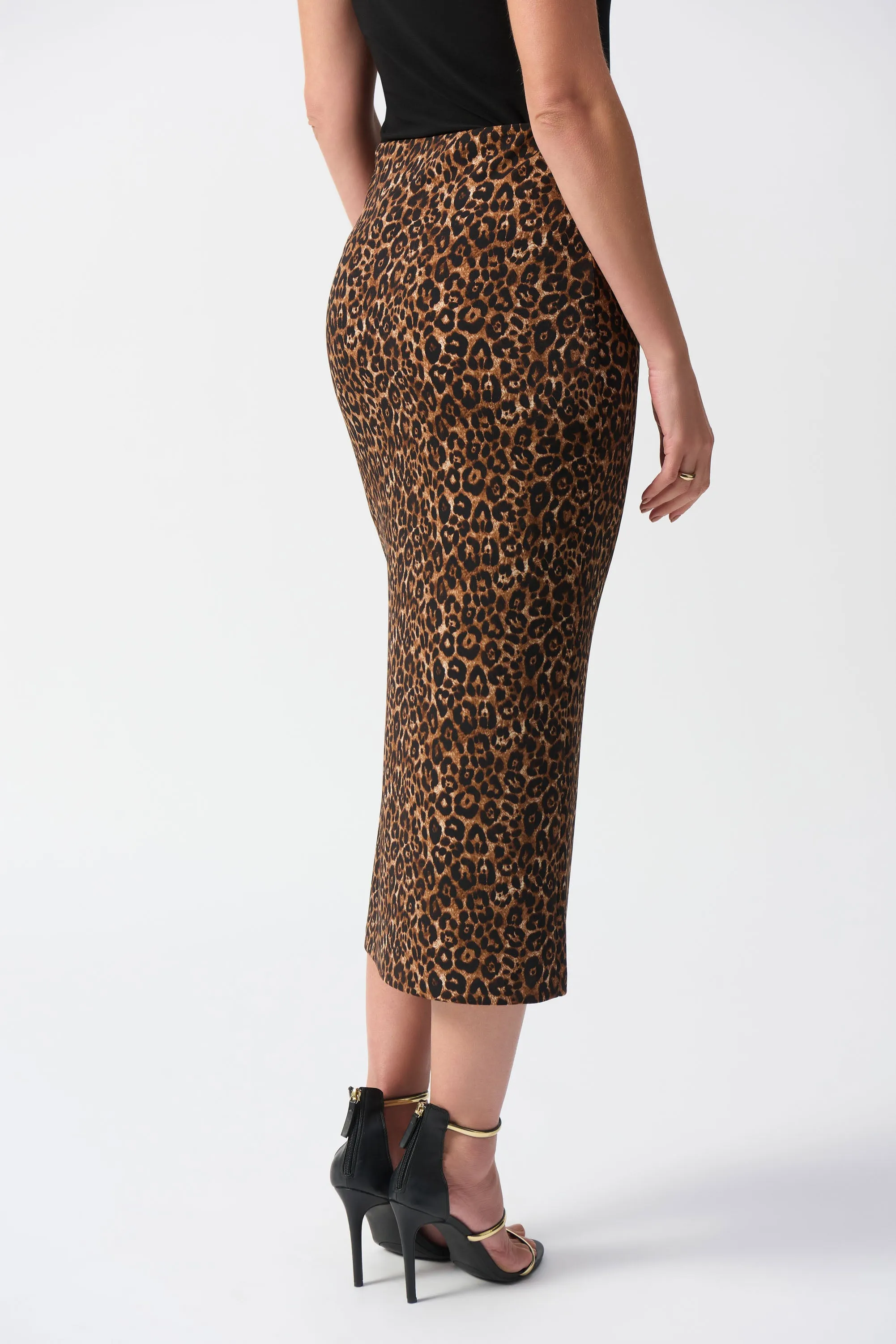 Silky Knit Animal Print Skirt