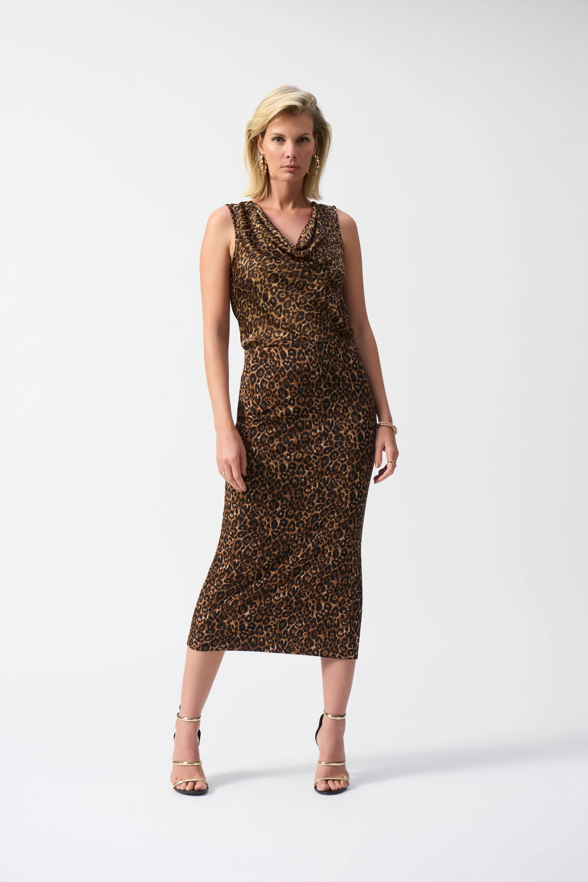 Silky Knit Animal Print Skirt