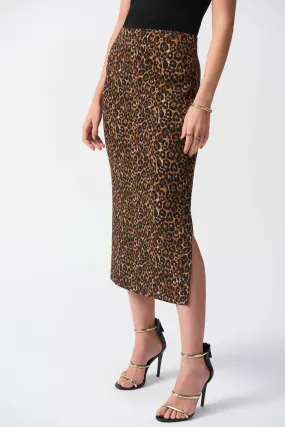 Silky Knit Animal Print Skirt