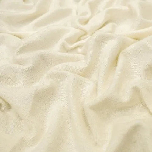 Softest Ivory Brushed Jersey Knit Fabric