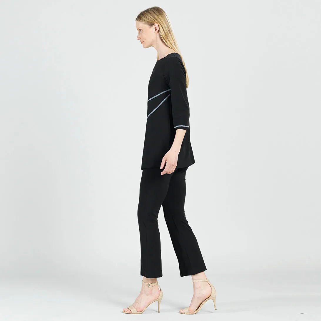 Stitch Line Angle Vent Tunic - Black/White - Final Sale!