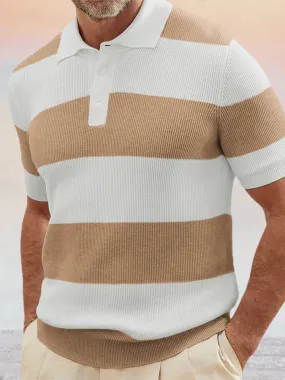 Striped Short Sleeve Polo Shirts