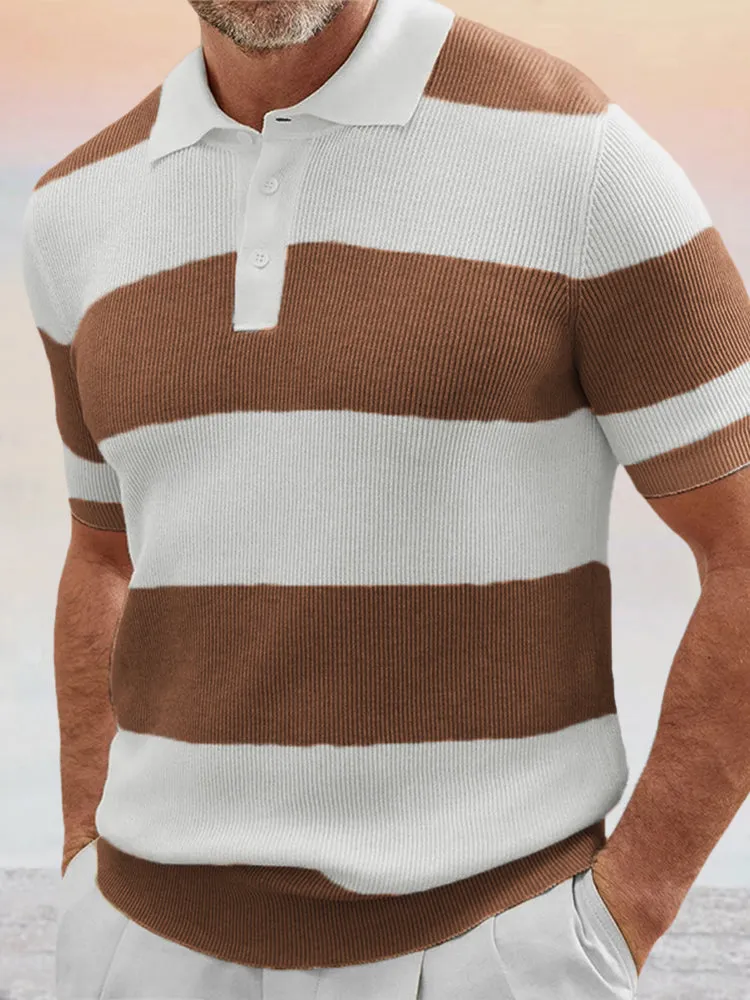 Striped Short Sleeve Polo Shirts