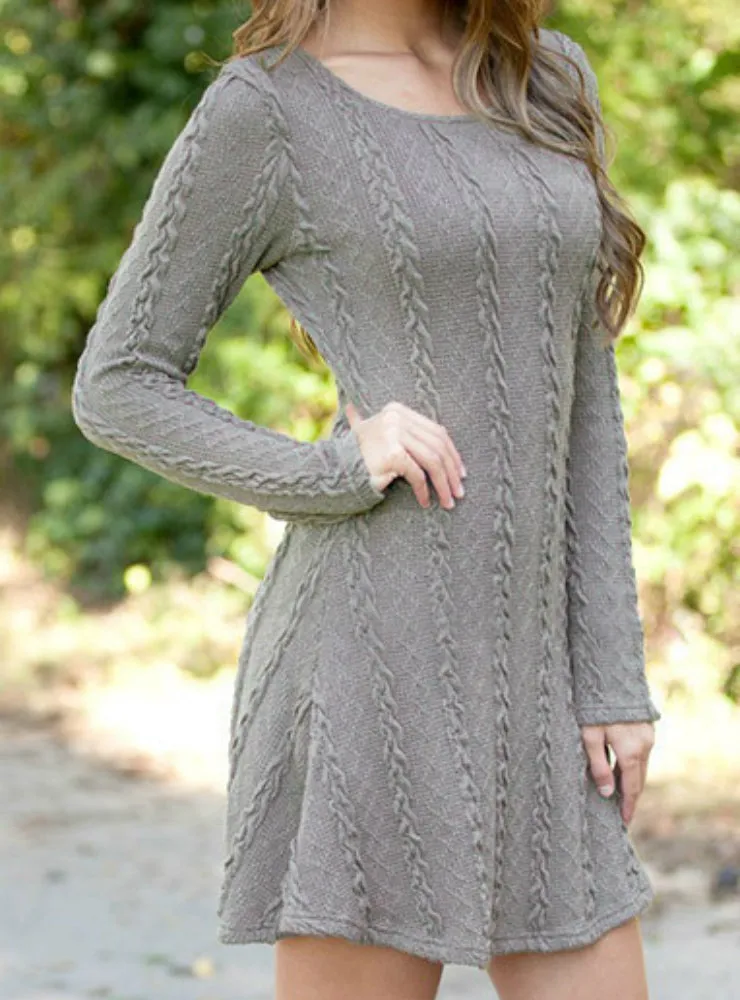 TastyHottie - Short Sweater Dress Female Autumn Winter Long Sleeve