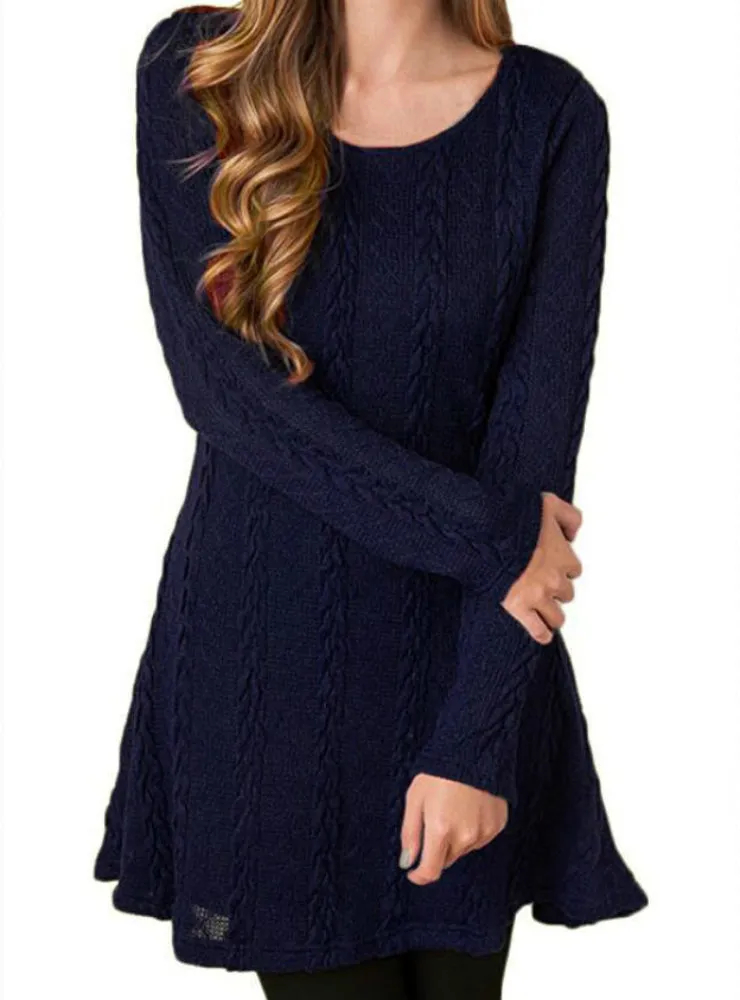 TastyHottie - Short Sweater Dress Female Autumn Winter Long Sleeve