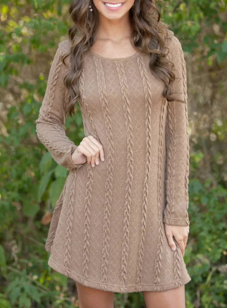 TastyHottie - Short Sweater Dress Female Autumn Winter Long Sleeve