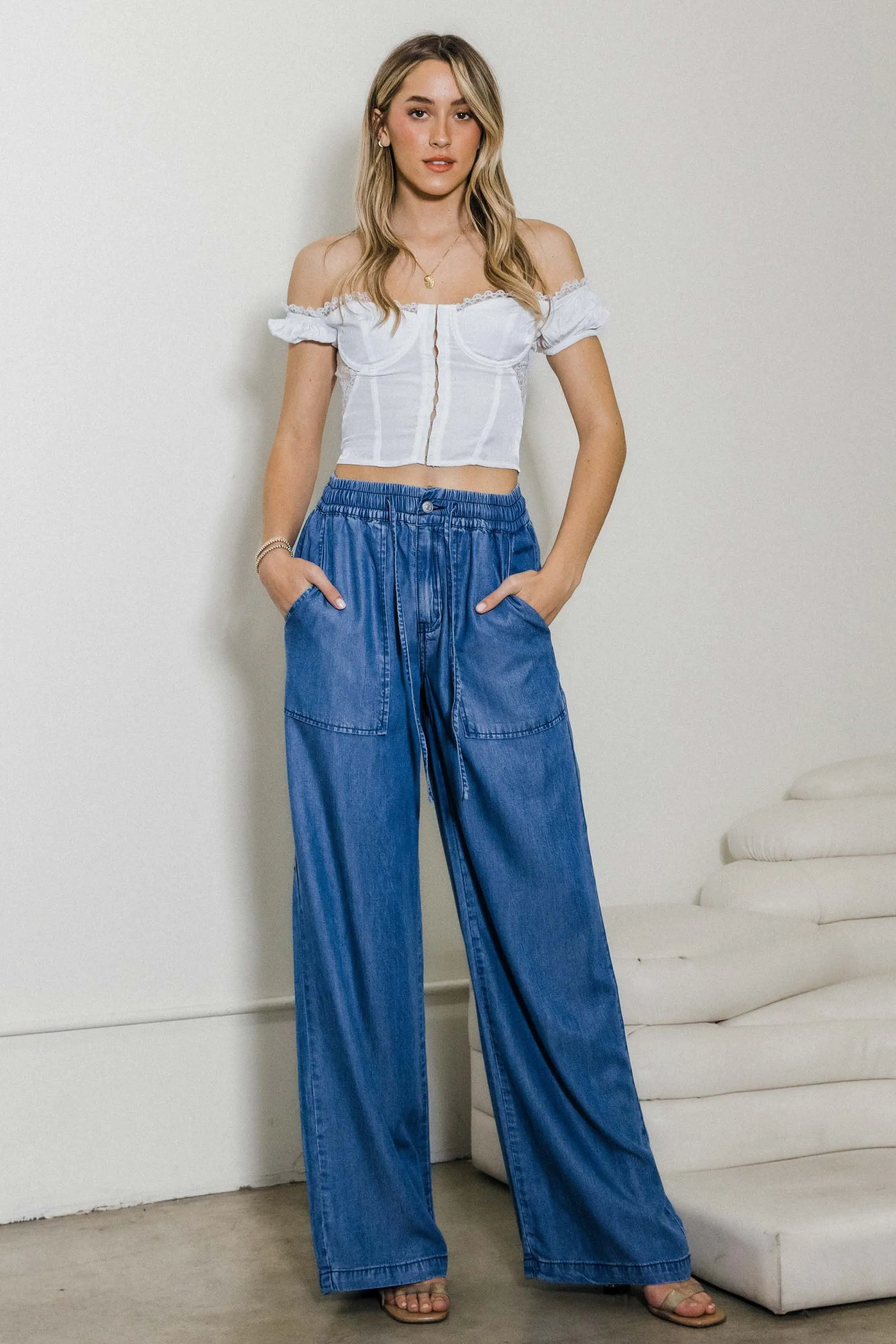 Tencel Straight Pants