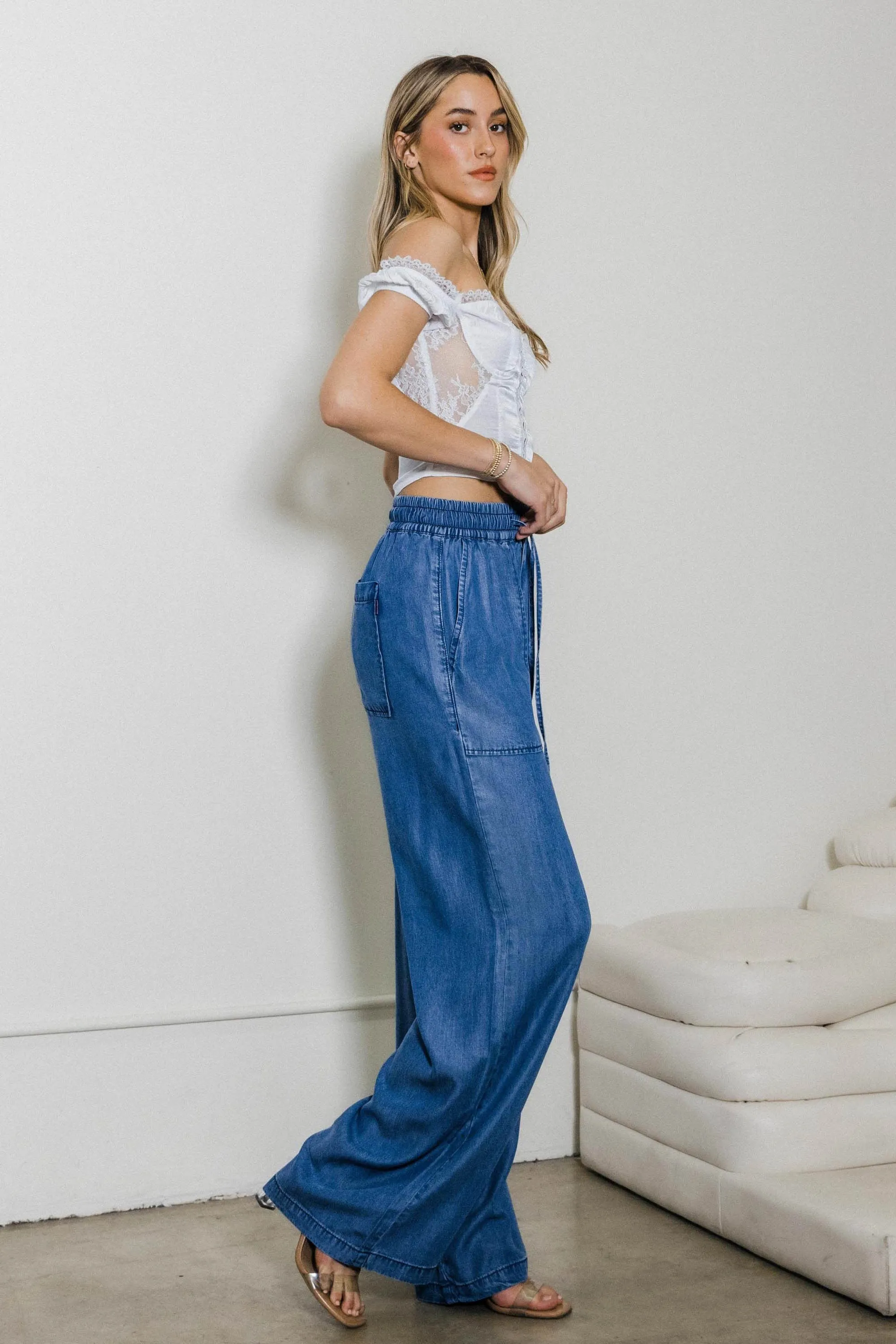 Tencel Straight Pants