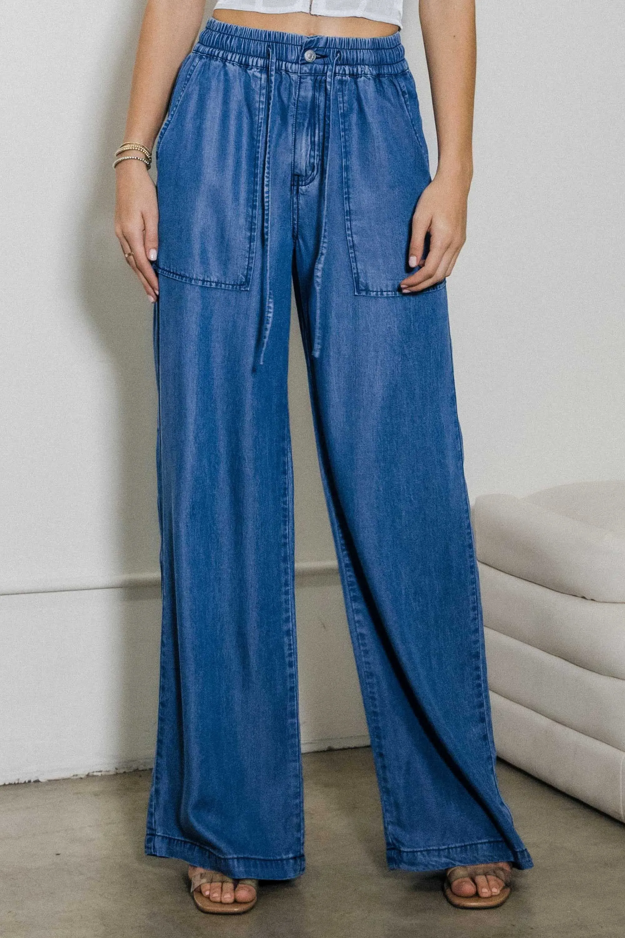 Tencel Straight Pants