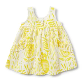 Wilson & Frenchy Mellow Yellow Ruffle Pocket Dress