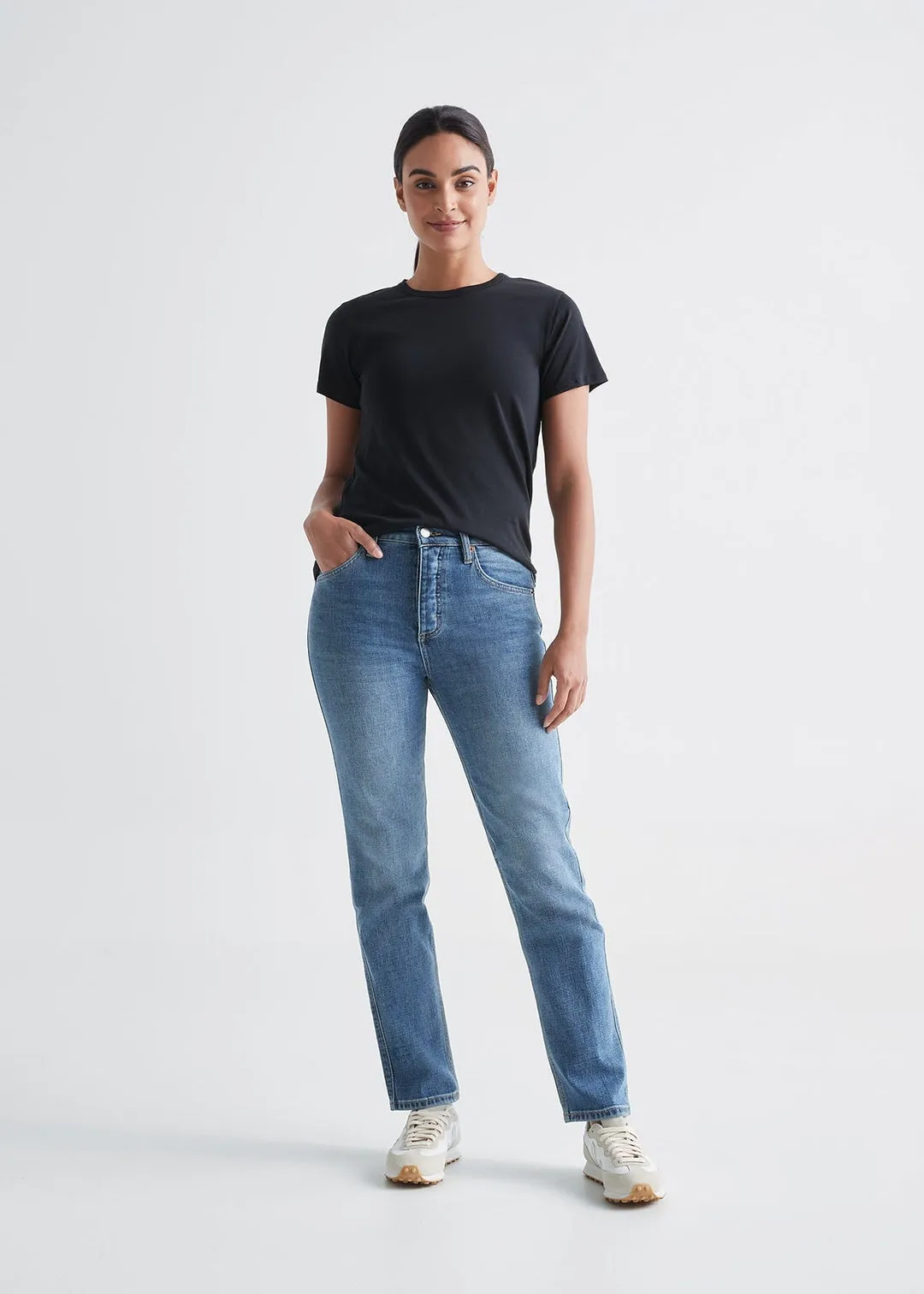 Women's Midweight High Rise Straight Pant